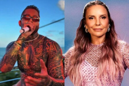 Montagem com fotos de Igor Kannário e Ivete Sangalo ilustrando a polêmica do bloqueio nas redes sociais.