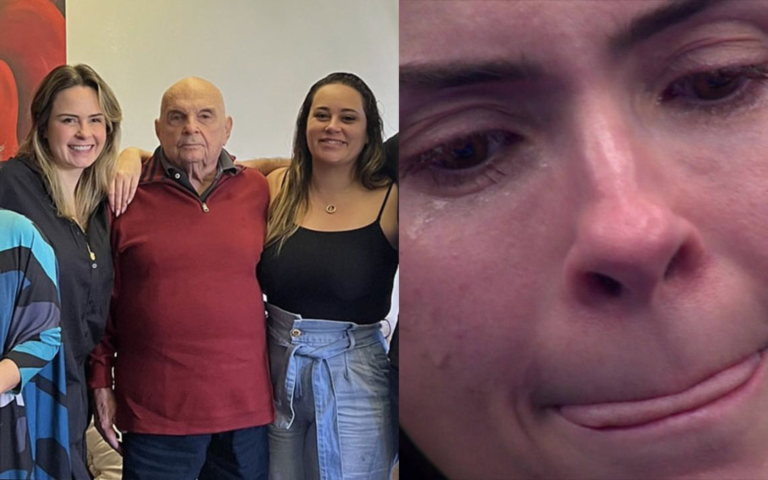 Ana Paula Renault chorando e sendo amparada após briga no BBB 26.