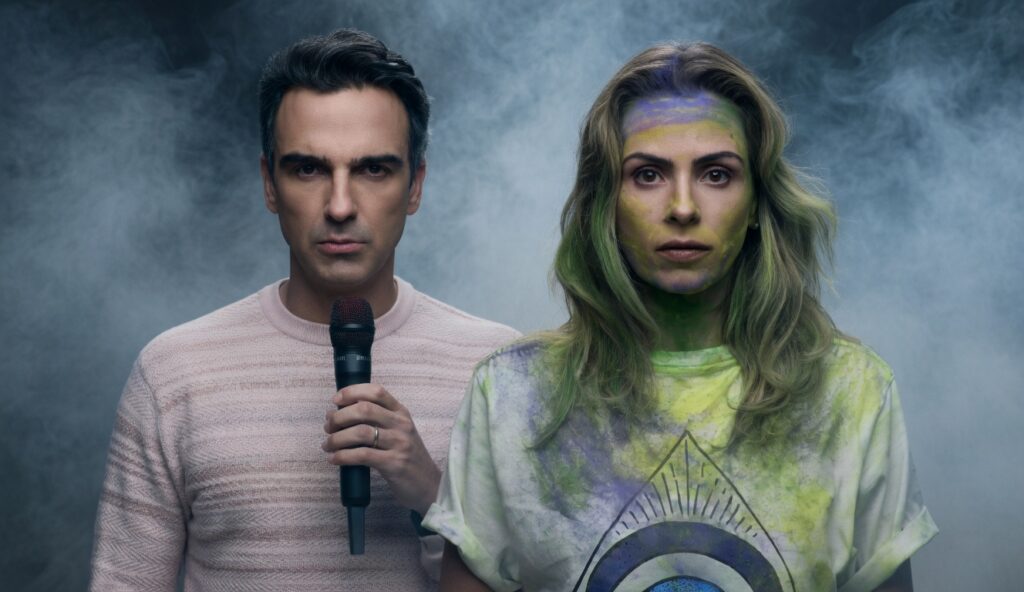 Tadeu Schmidt e Ana Paula Renault durante discussão no Sincerão do BBB 26.