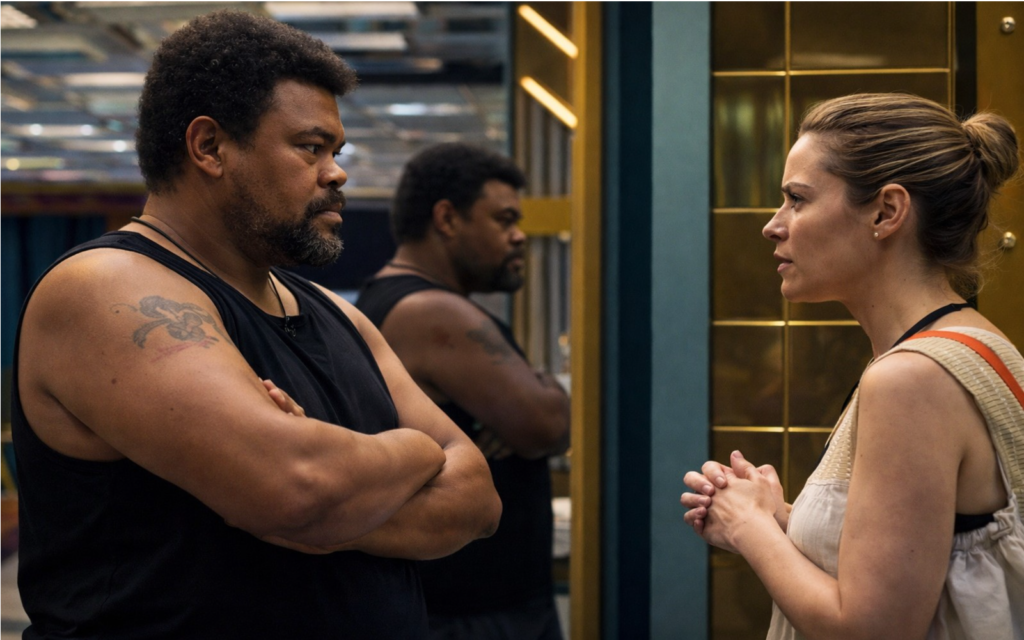 Imagem de destaque do confronto intenso entre Babu Santana e Ana Paula Renault no Big Brother Brasil.