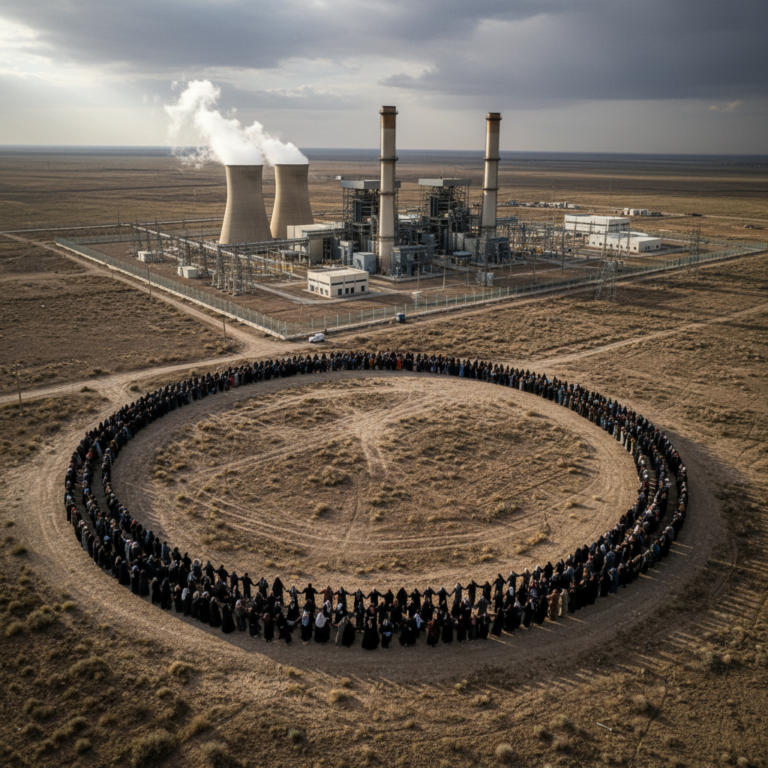 Irã desafia ameaças de Trump com corrente humana ao redor de usina estratégica