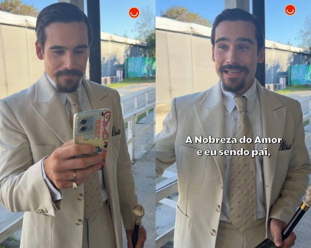 Elenco de “A Nobreza do Amor” parabeniza Nicolas Prattes por gravidez e ator se emociona