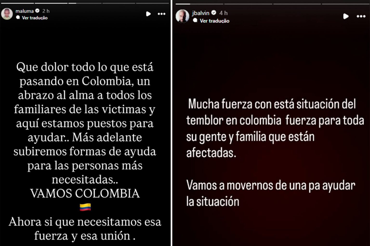 Abalo de 7,4 graus sacode Colômbia e mobiliza Shakira, Maluma e outros artistas nas redes