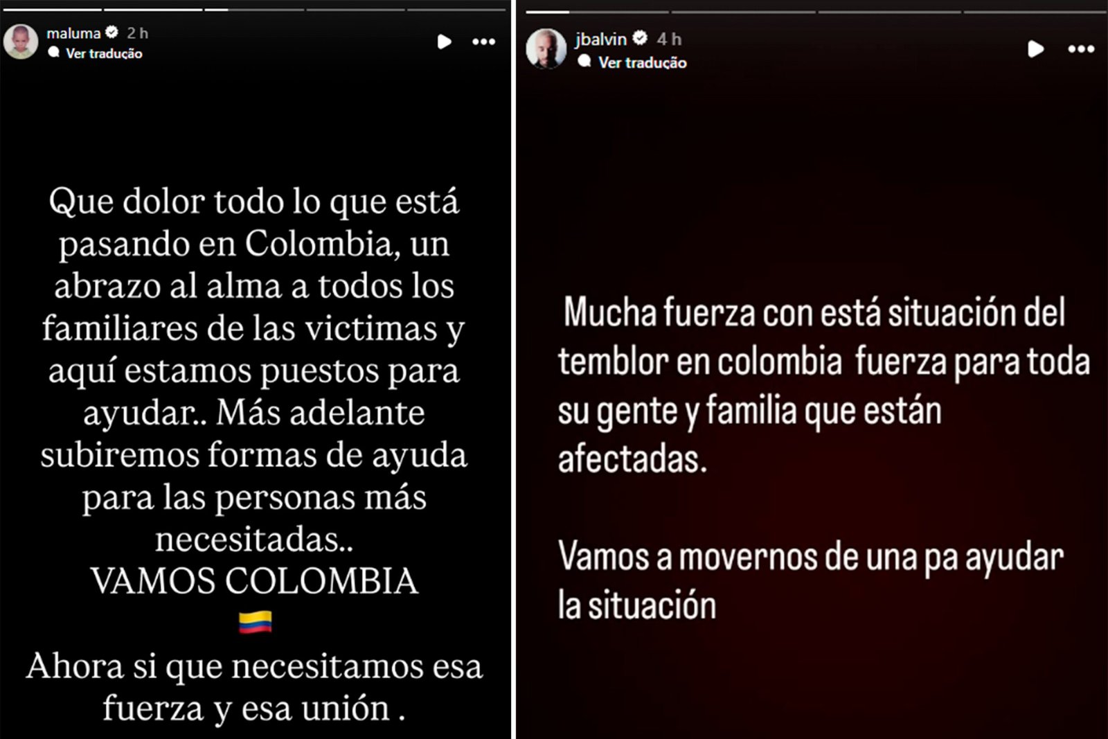 Abalo de 7,4 graus sacode Colômbia e mobiliza Shakira, Maluma e outros artistas nas redes - Imagem do artigo