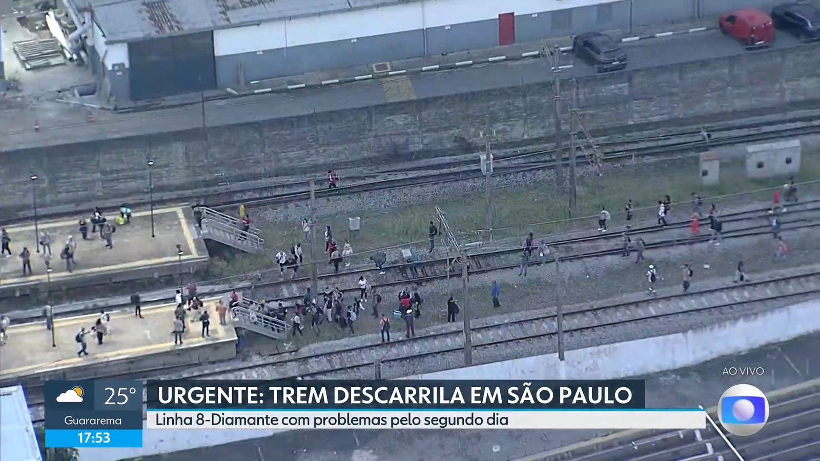 Descarrilamento na Linha 8-Diamante causa pânico e atrasa trens pelo segundo dia seguido na Grande SP - Imagem do artigo