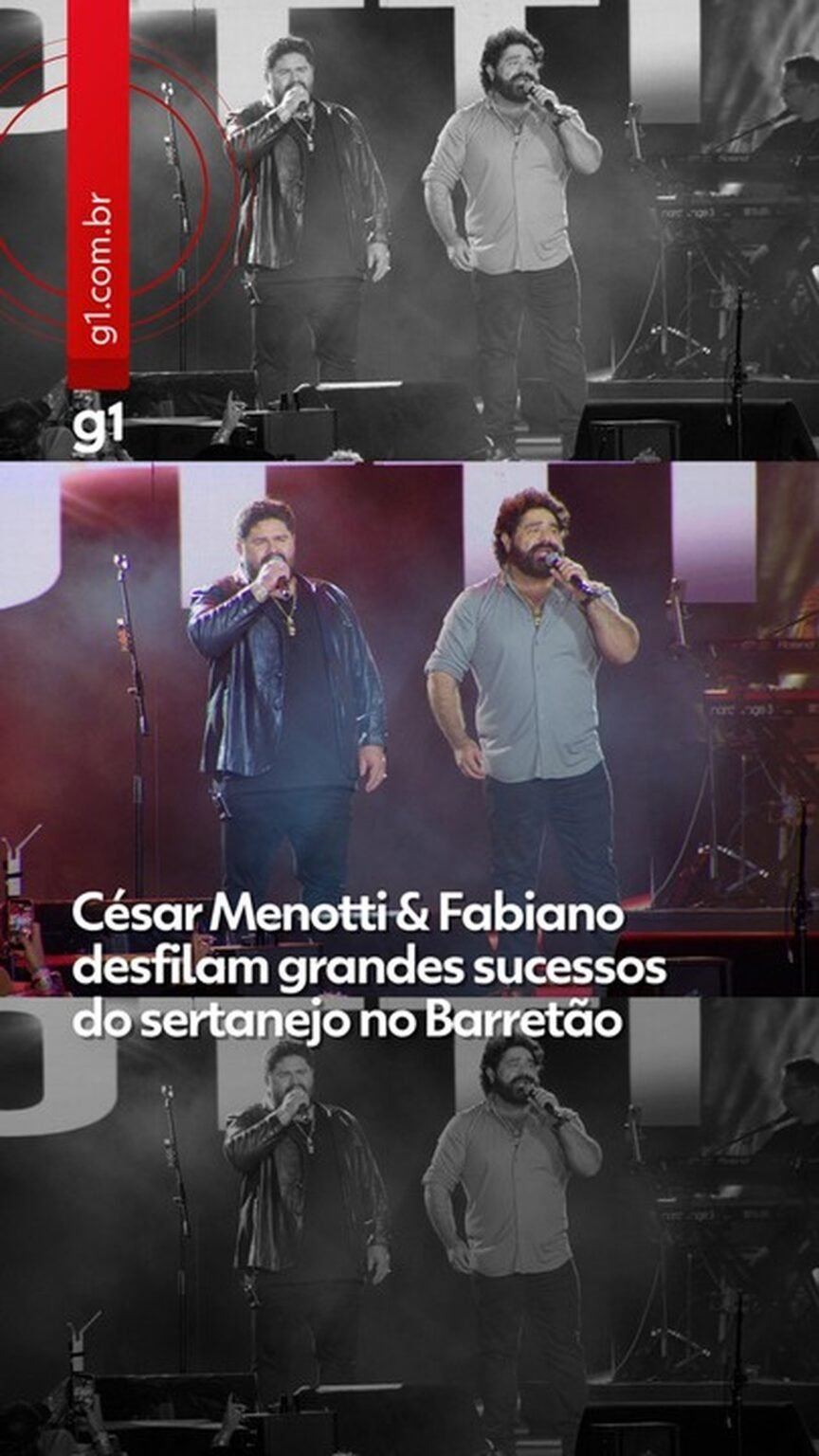 Sob chuva e nostalgia, César Menotti & Fabiano exaltam o sertanejo em Barretos e unem três gerações no palco