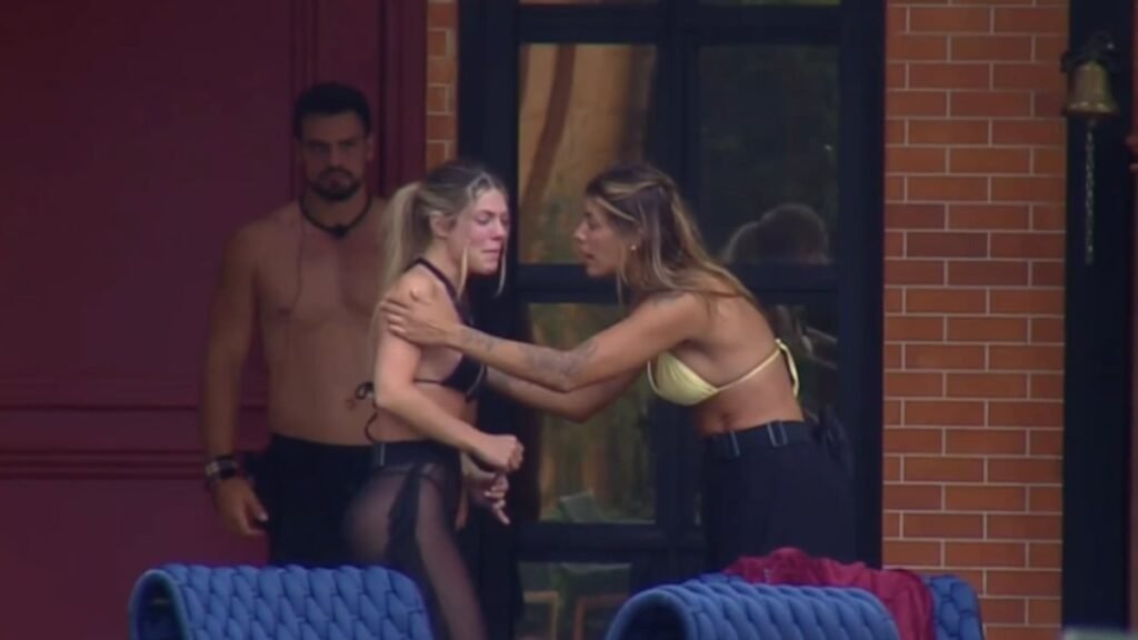 Ana Bruna chorando após confrontar Serginho em A Fazenda 18