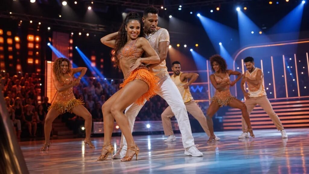 Palco da Dança dos Famosos no Domingão com Huck (Foto: Reprodução)